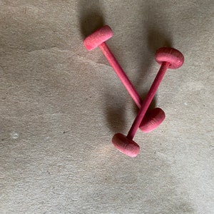 Miniature Wooden Weightlifting Barbells Shadow Box