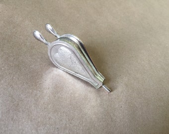 Miniature Silver Metal Fireplace Bellows Doll House Fireplace