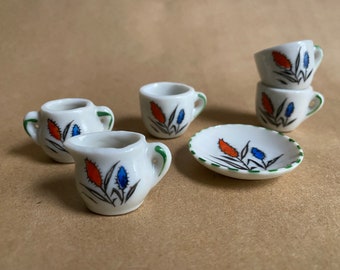 Vintage miniatuur thee set gemaakt in Japan jaren 1950