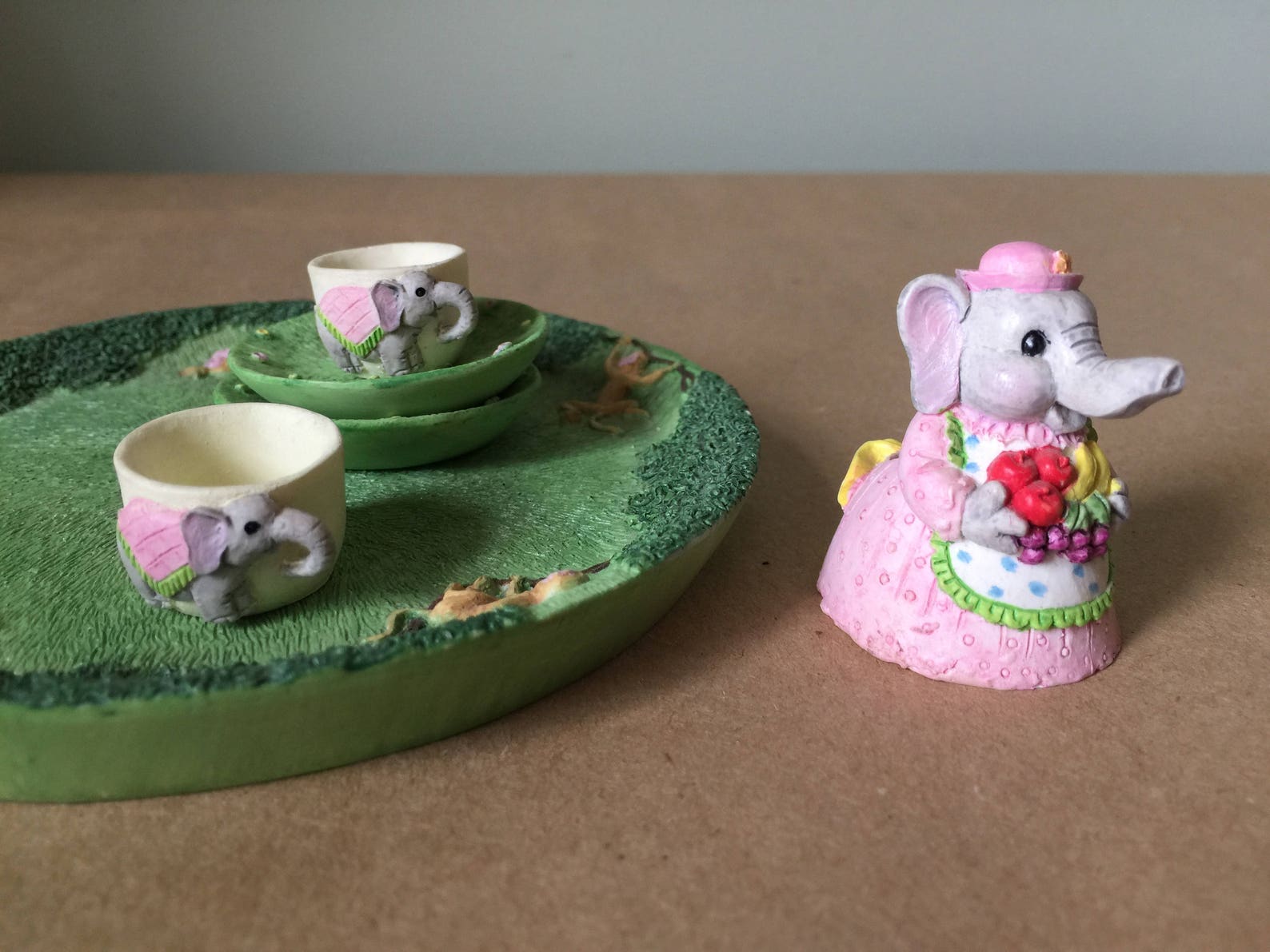 Miniature Babar the Elephant Tea Set Polymer Clay Etsy