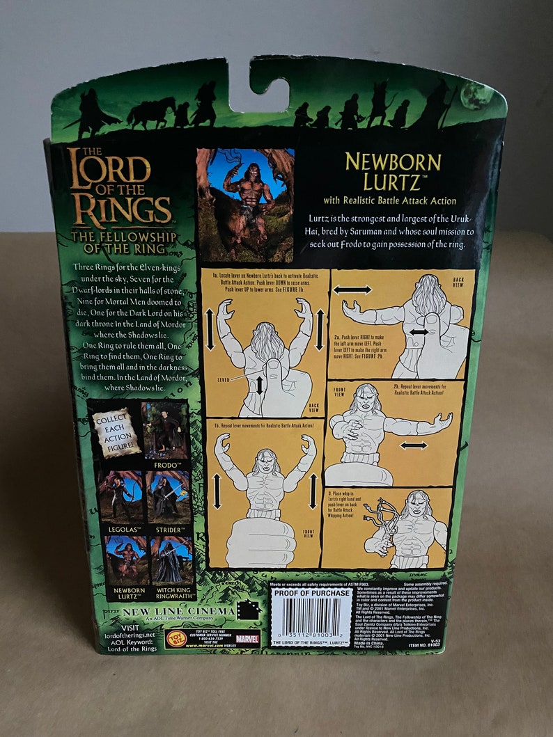 Lord of the Rings Action Figure Newborn Lurtz New Old Stock - Etsy