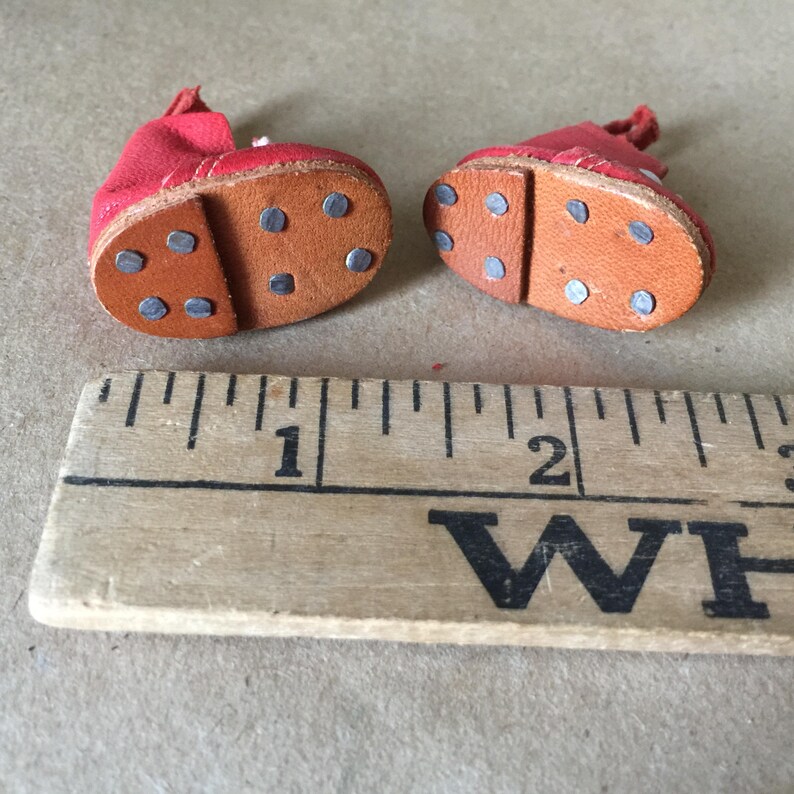 Miniature Red Leather Boots - Etsy