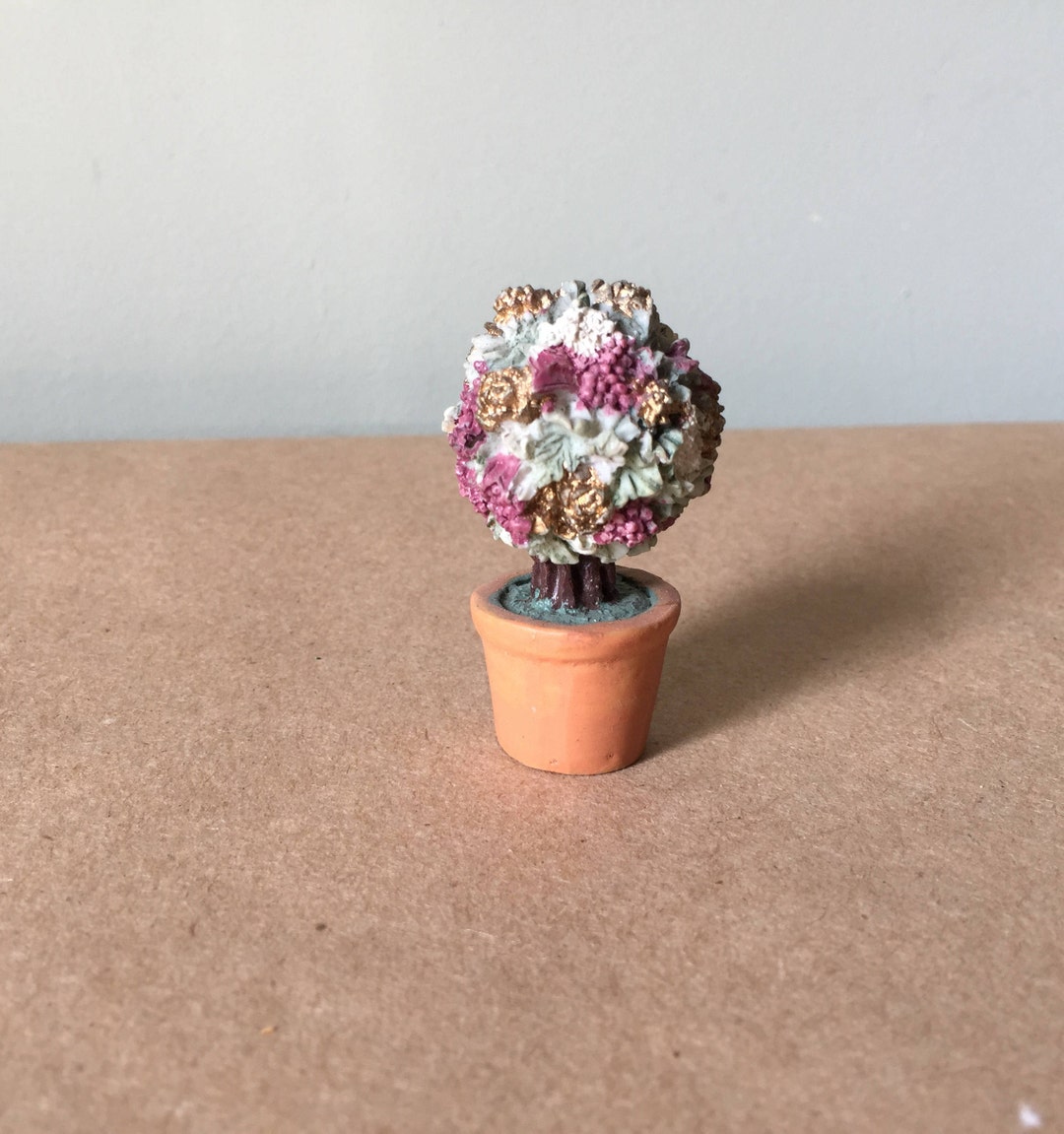 Mini Topiary Miniature Doll House Flower Pot Mini Topiary - Etsy