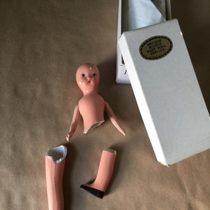 Antique Bisque Baby Doll Replica Shackman Made in Japan Broken
