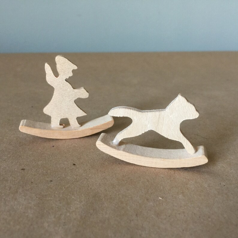 Tiny Wood Rocking Figures Miniature Balsa Wood Crafting - Etsy