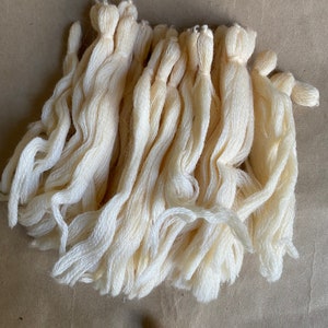 1990s Off White Beige Wool in Shanks Doll Hair Doll Crafting