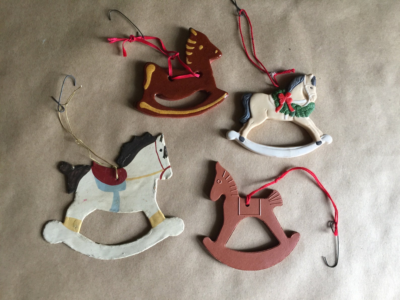 Mute Colors Rocking Horse Christmas Tree Ornament Etsy