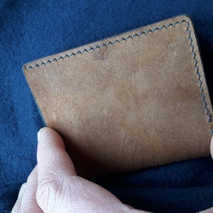 Pocket wallet artigianale in pelle stile vintage
