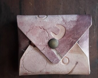 Handmade coin purse in the shape of a sachet
