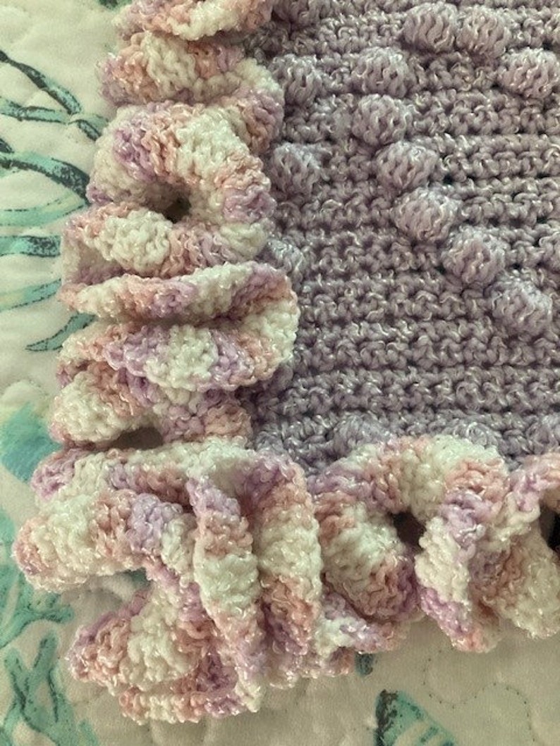 Crochet Pattern Flowing Hearts Puff Stitch Baby Blanket With Etsy
