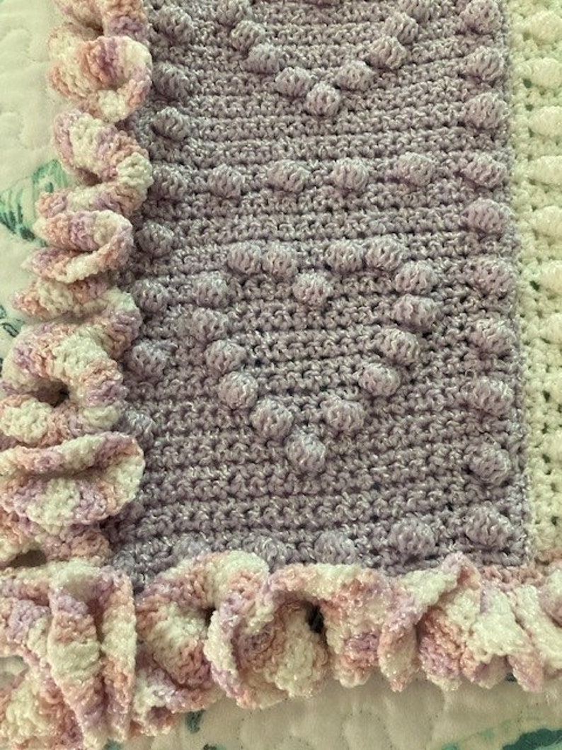 Crochet Pattern Flowing Hearts Puff Stitch Baby Blanket With Etsy