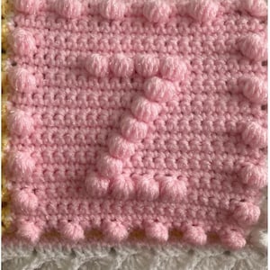 Crochet Pattern Alphabet Baby Blanket Puff Stitch by Pam image 4