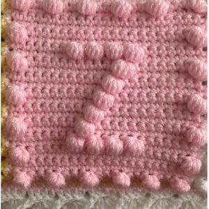 Crochet Pattern Alphabet Baby Blanket Puff Stitch by Pam image 4