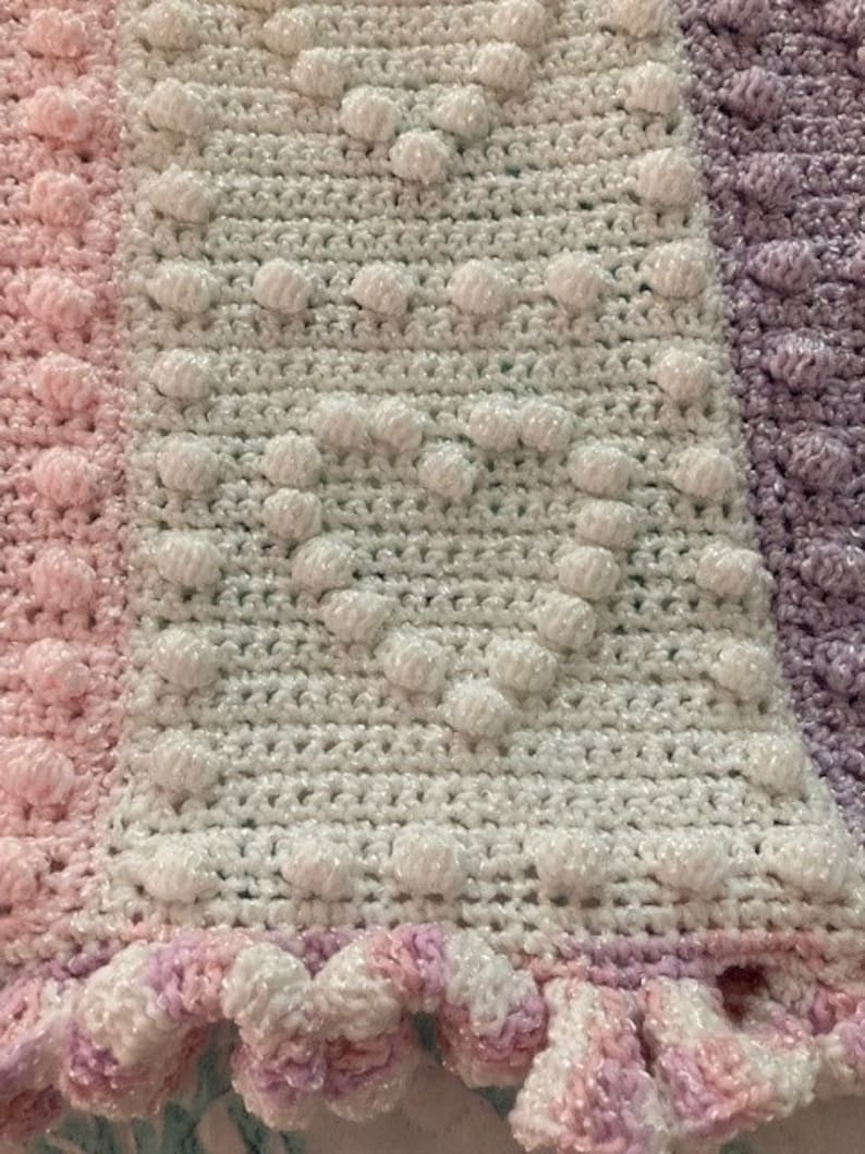 Crochet Pattern Flowing Hearts Puff Stitch Baby Blanket With Etsy