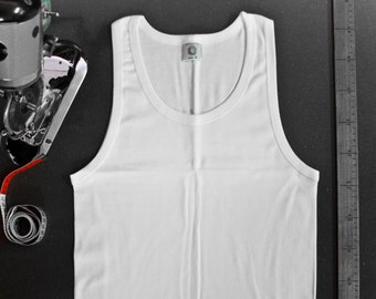 Men's Cotton Undershirt - 100% cotton men's sleeveless underwear - men's outdoor hiking underwear