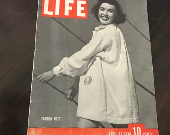 Carole Lombard Portrait 1938 LIFE Magazine Cover Retro Home Decor Vintage 1930s Old Hollywood Nostalgia