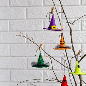 Hanging Witch Hats, witch decor aesthetic Halloween Decorations, Hanging Halloween Decorations halloween witch decor Halloween tree ornament