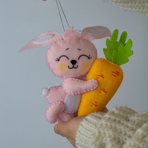 Easter ornaments, Easter decor, Easter bunny ornaments, easter gift, Spring decoration, Easter decoration, Felt bunny decor