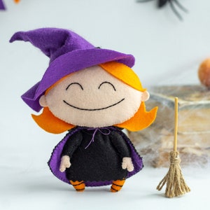 Halloween witch decor, halloween witch doll, halloween ornament, halloween witch, halloween decor witch, Halloween tree ornaments,felt witch