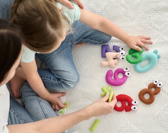 Felt Numbers Learning toys Felt Stuffed Numbers Set for kids Сolorful numbers for kids Toddler educational toys Soft numbers 0-9 Gifts