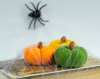 Halloween pumpkin set of 3, Halloween decor, halloween ornament, spooky toy, Halloween tree ornaments, Halloween decorations