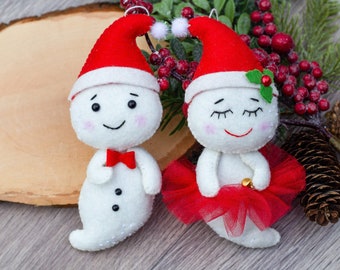 Christmas ghost ornament Spooky Christmas Creepmas ornaments Christmas Tree Decor Goth christmas