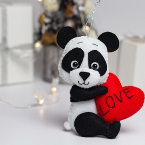 Presente de dia dos namorados para ela, panda com coração, decoração de dia dos namorados, amor dos namorados, presente de dia dos namorados presente de cartão de dia dos namorados personalizado