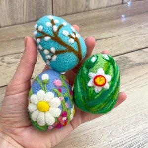 Easter Eggs Ornaments, Easter Egg, Easter decorations, Custom Easter Basket Stuffer, Easter Eggs Gift, Wool Easter Eggs, Easter favors image 1