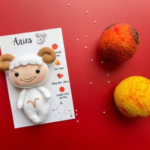 Aries gifts, Zodiac Sign Aries, Astrological Sign, horoscope, sign of zodiac, gift for Aries Felted toys Aries Birthday Gift Zodiac Gift