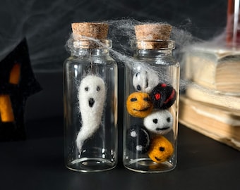 Mini bottle Halloween decor, Witch Decor, Halloween Ghost Decoration, Halloween tree ornaments, Halloween tiered tray decor, Spooky Decor