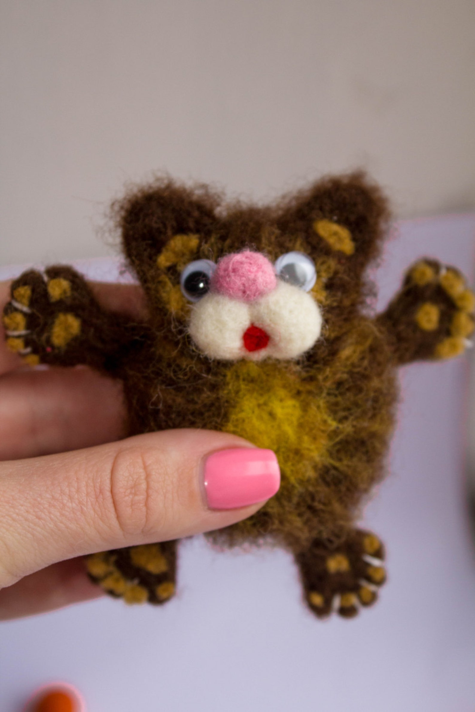 Felted Wool Cat Fridge Etsy