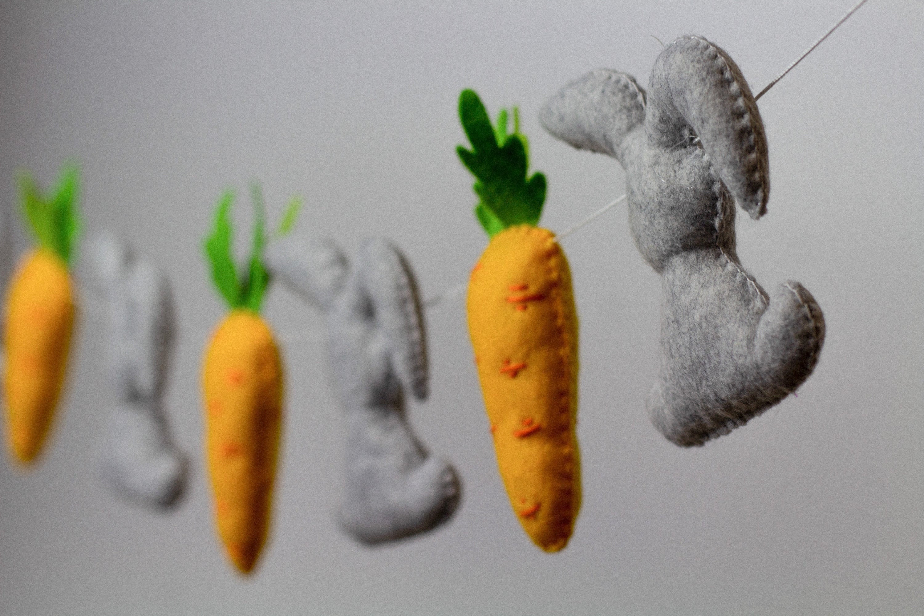 Easter Bunny and Carrot Garland, Easter Garland, Bunny Banner, Carrot ...