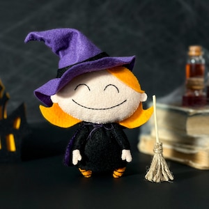 Halloween witch decor, halloween witch doll, halloween ornament, halloween witch, halloween decor witch, Halloween tree ornaments,felt witch