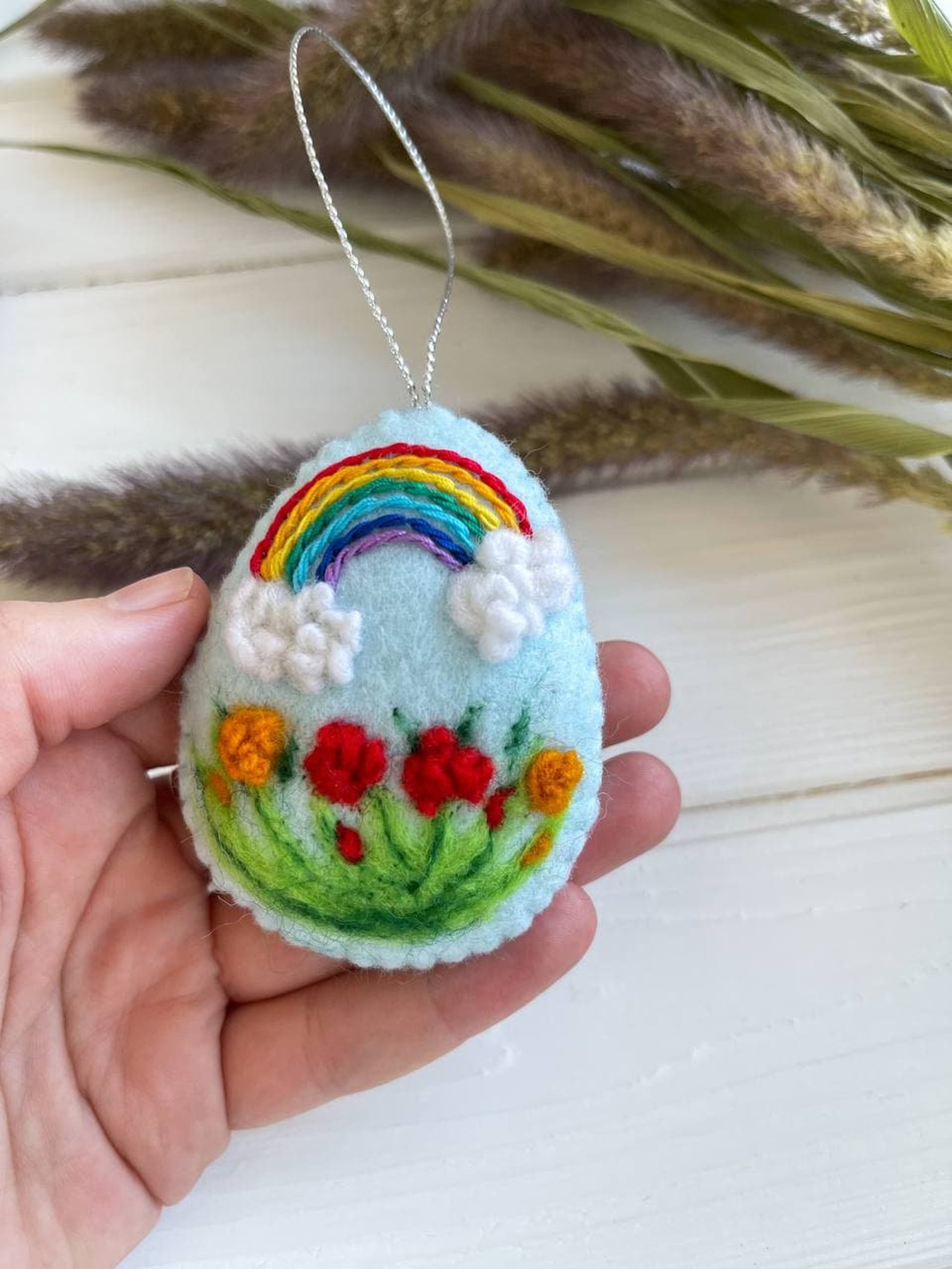 Felt Easter Decorations Wool Felt Easter Egg Easter Etsy