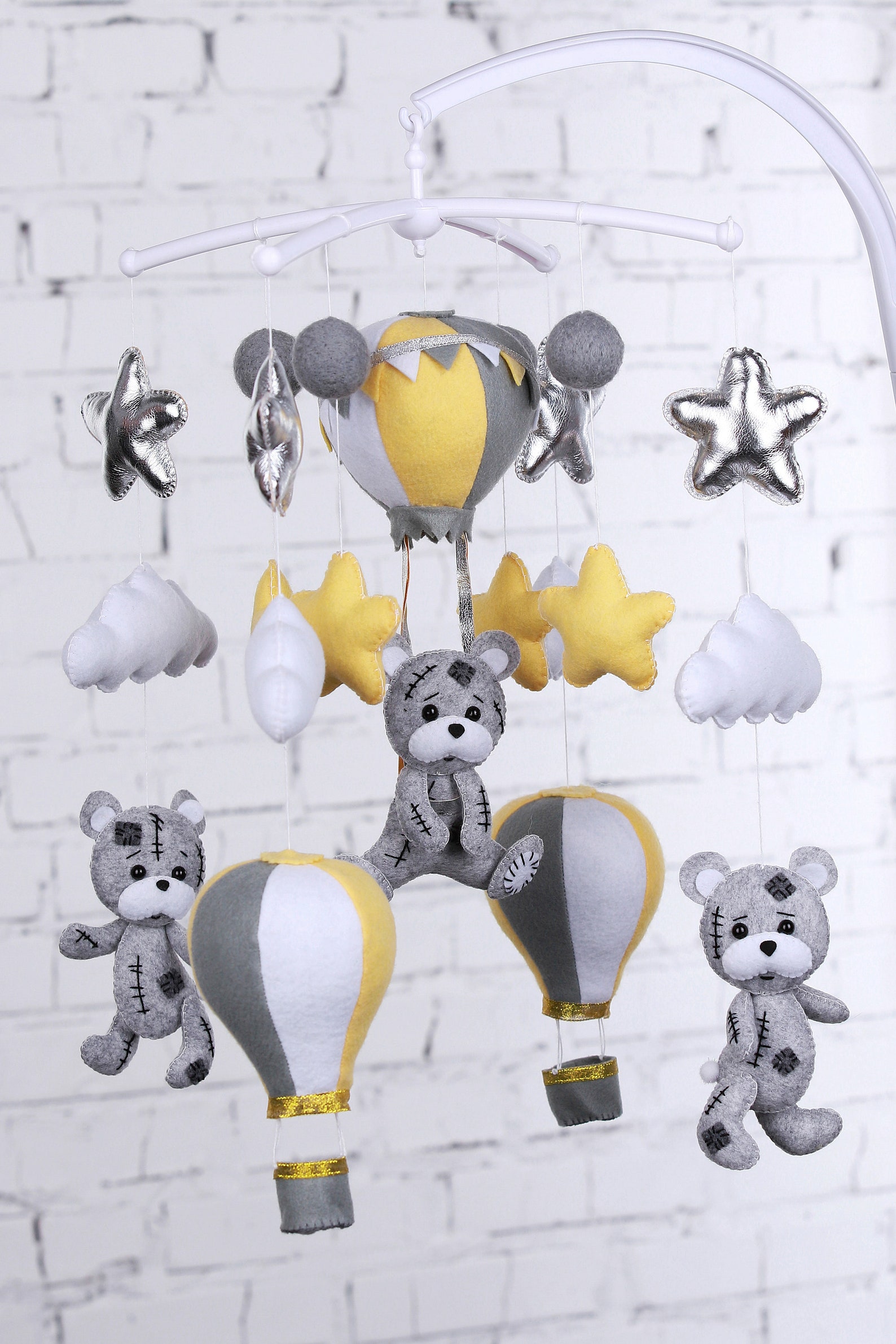 Bear Baby Mobile READY TO SHIP Teddy Bear Mobile Nursery Etsy