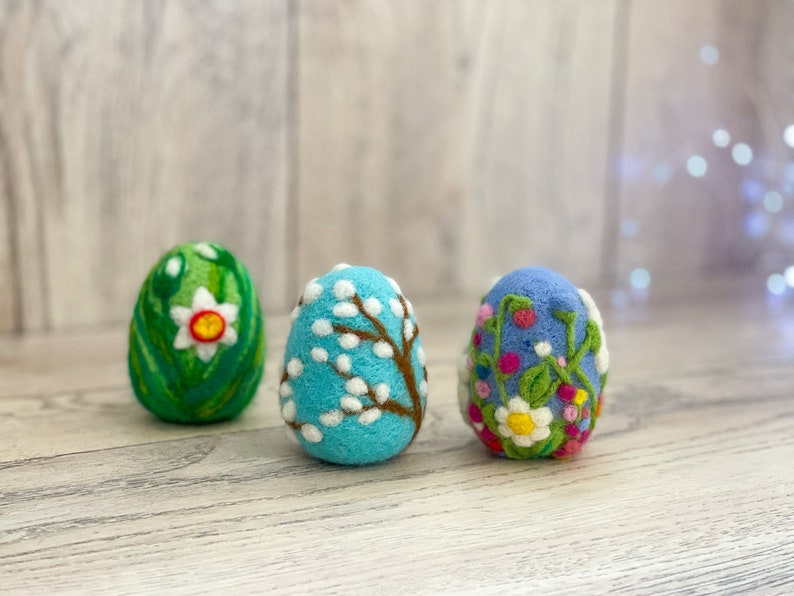 Easter Eggs Ornaments, Easter Egg, Easter decorations, Custom Easter Basket Stuffer, Easter Eggs Gift, Wool Easter Eggs, Easter favors image 10