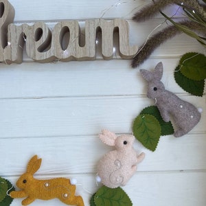 Bunny Garland, Spring Garland, Easter Felt Garland Bunnies and Felt ...
