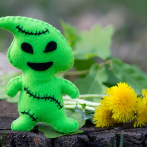 Needle Felted Ghost Felt Halloween Display October Decor Felt Ghost Ornament - Halloween Ornament - Hanging Decoration - Home Decor