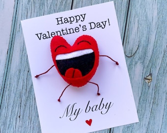 Funny Heart Valentine’s Day card |  Love Heart Pocket Hug |Hand Sewn Felt Pocket Hug | Pick Me Up Gift |Pocket Squeeze Hug, Pocket Hug Heart