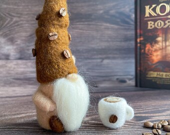 Coffee gnome, Tiered Tray Gnome, Coffee Bar Decor Gnome, Gnome Coffee Gifts, Coffee Bar Accessories Coffee Lover Gnome