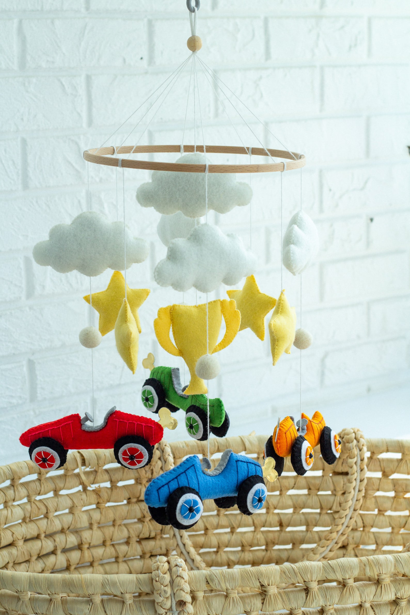 Racing Cars Mobile Sports Cars Crib Mobile Felt Mobile Baby Boy Mobile