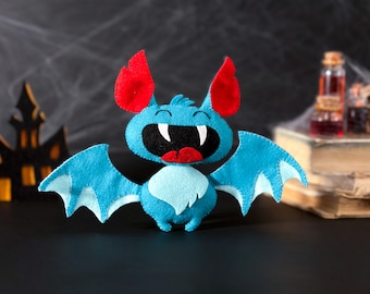 Halloween bat, Halloween decor, felt bat toy, halloween ornament, halloween decorations, spooky toy, Halloween tree ornaments
