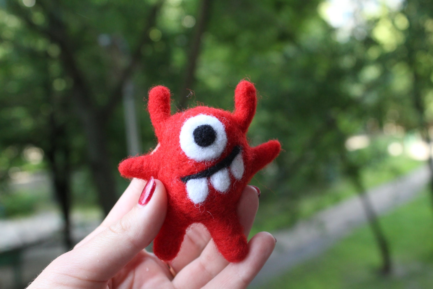 Felted monster friendly felted monster figure needle felted Etsy