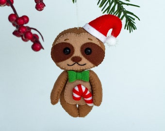 Sloth christmas ornaments Christmas tree decorations Sloth ornaments Christmas decor Christmas gifts Sloth gifts Sloth family ornament