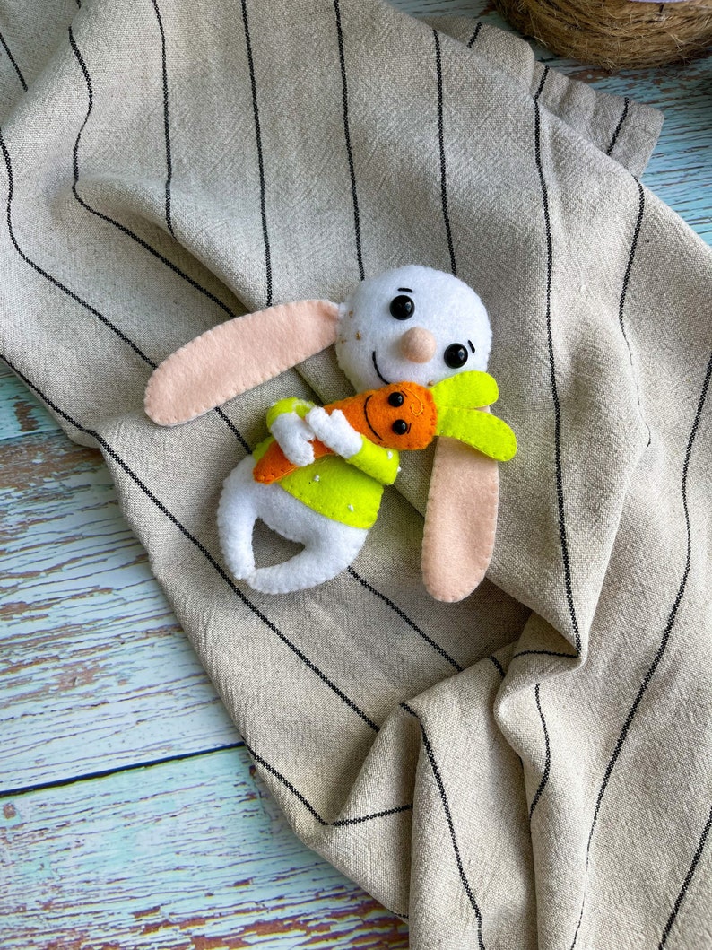 Easter bunny with carrots, easter decor, easter gift, easter decorations, easter bunny decor, easter rabbit, bunny rabbit image 3