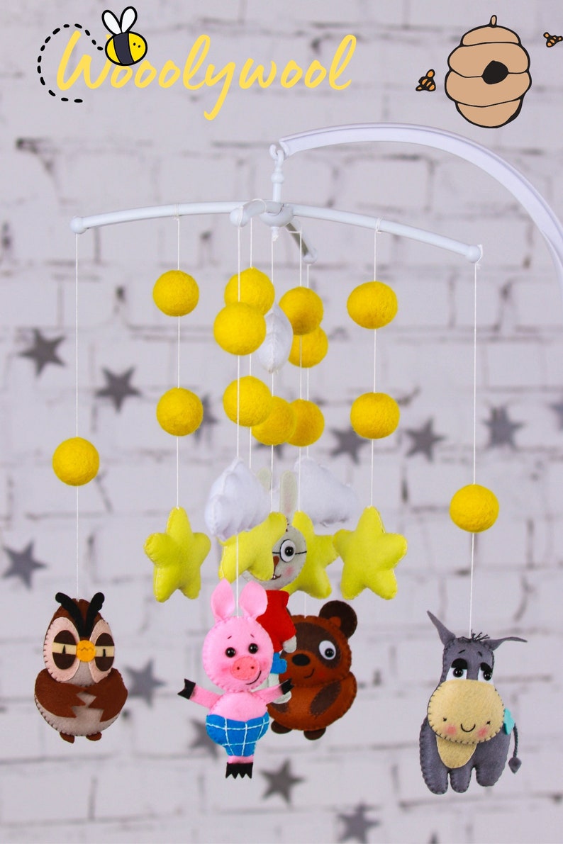 Winnie the Pooh and Friends baby mobile / felt crib mobile / | Etsy