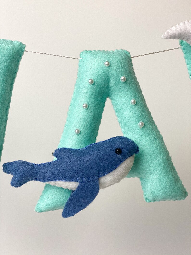 Cartel de nombre de guardería, cartel de nombre, guirnalda de nombre de bebé, cartel de nombre para cartel de guardería, cartel de nombre, decoración de guardería personalizada, regalo de Baby Shower imagen 2
