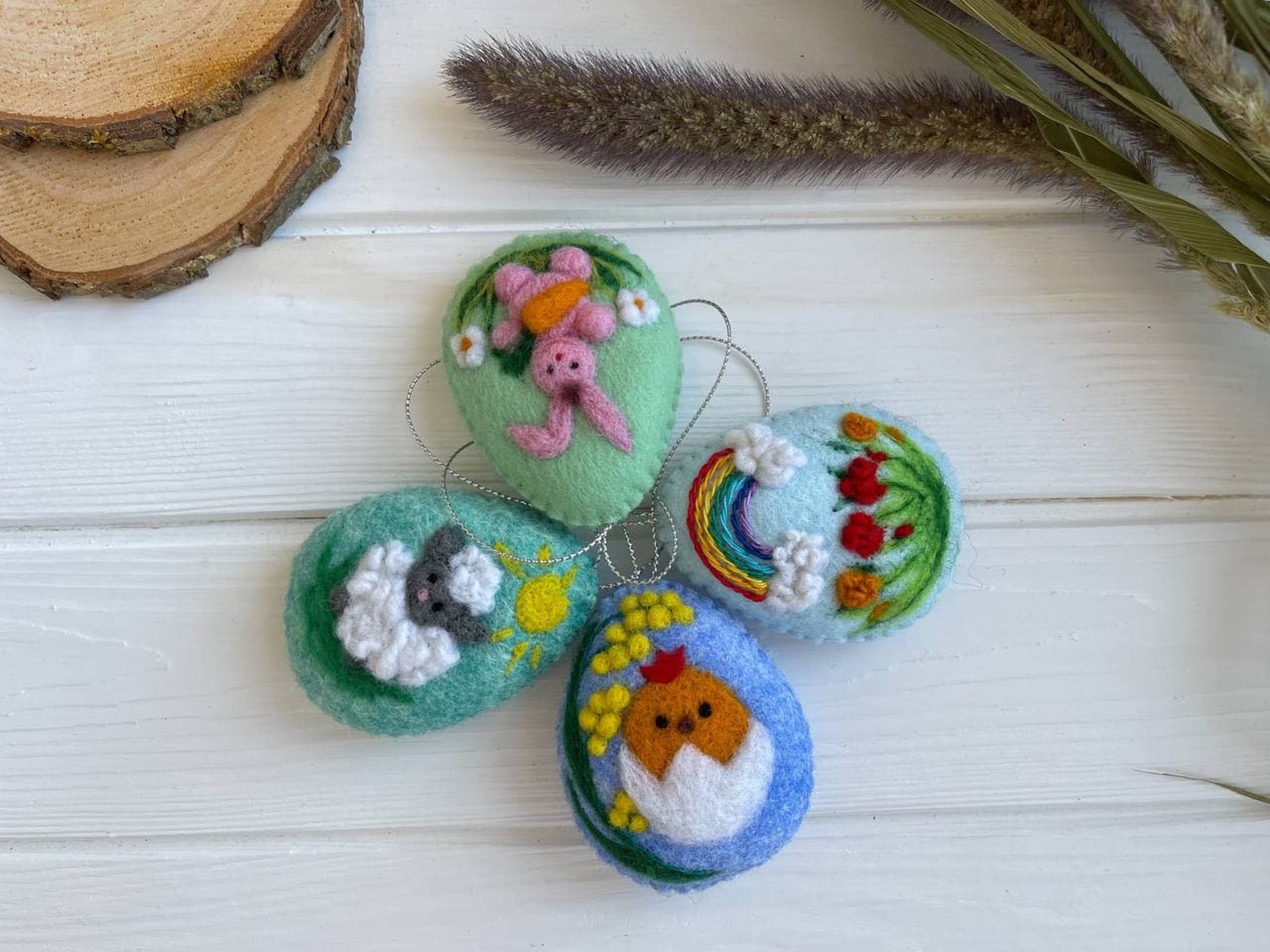 Felt Easter Decorations Wool Felt Easter Egg Easter Etsy