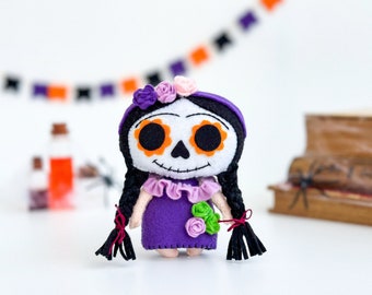 Tag der Toten Puppe – Handgemachtes Skelett Mädchen, Dia de los Muertos Dekoration, Halloween Dekoration