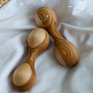 Baby Rattle Montessori Rattle, Wooden Maracas for Toddlers, Handmade ...